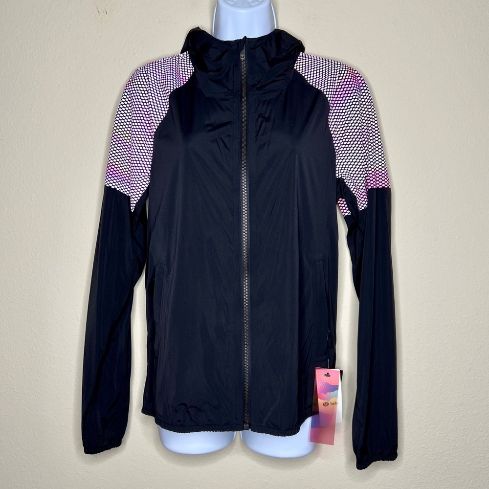 LULULEMON LAB 2018 Seawheeze Jeva Jacket - Reflective Pink Black - W4AZZS -Sz 4
